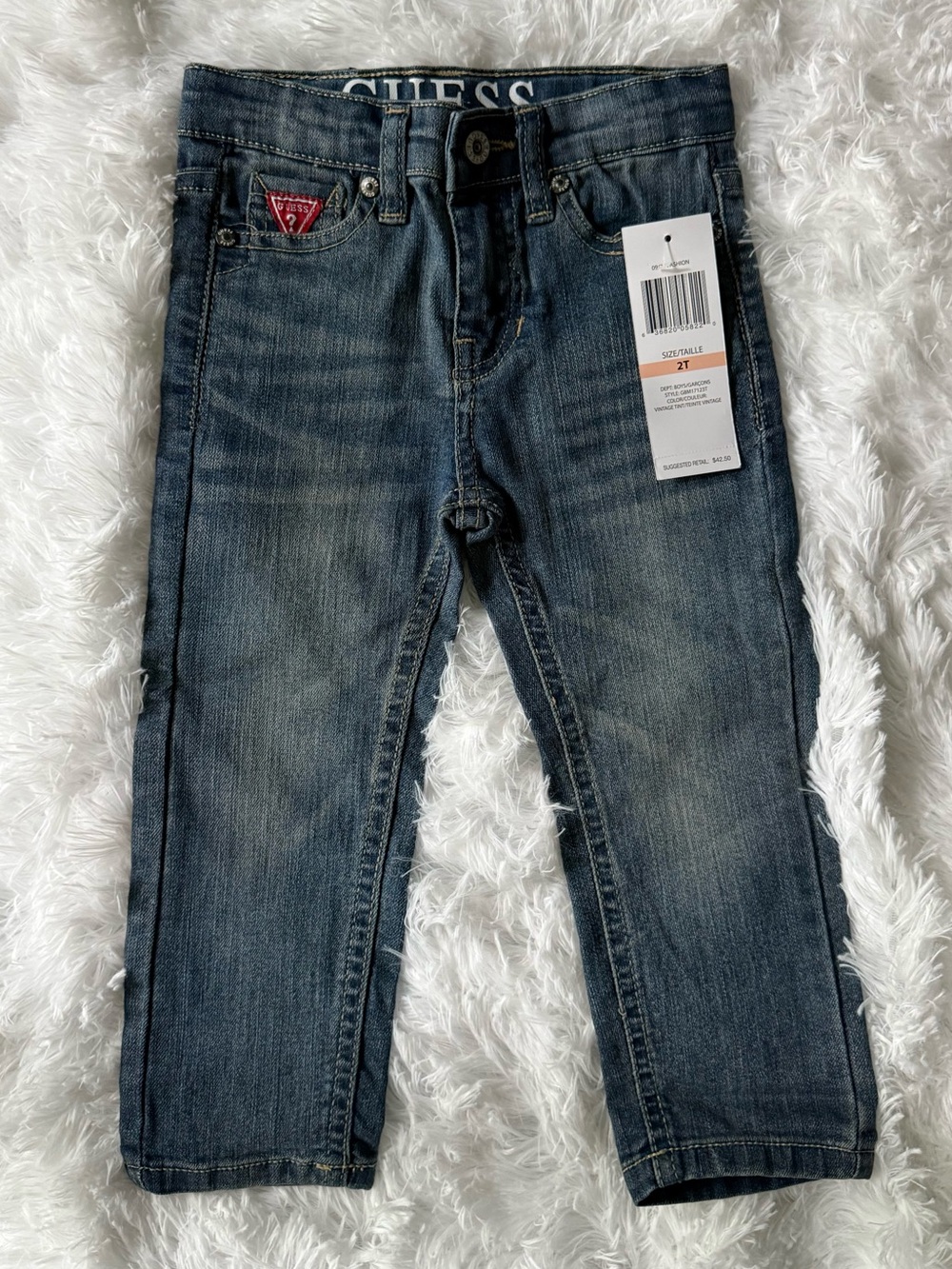 Slim Fit Boys' Jeans in Faded Blue Wash